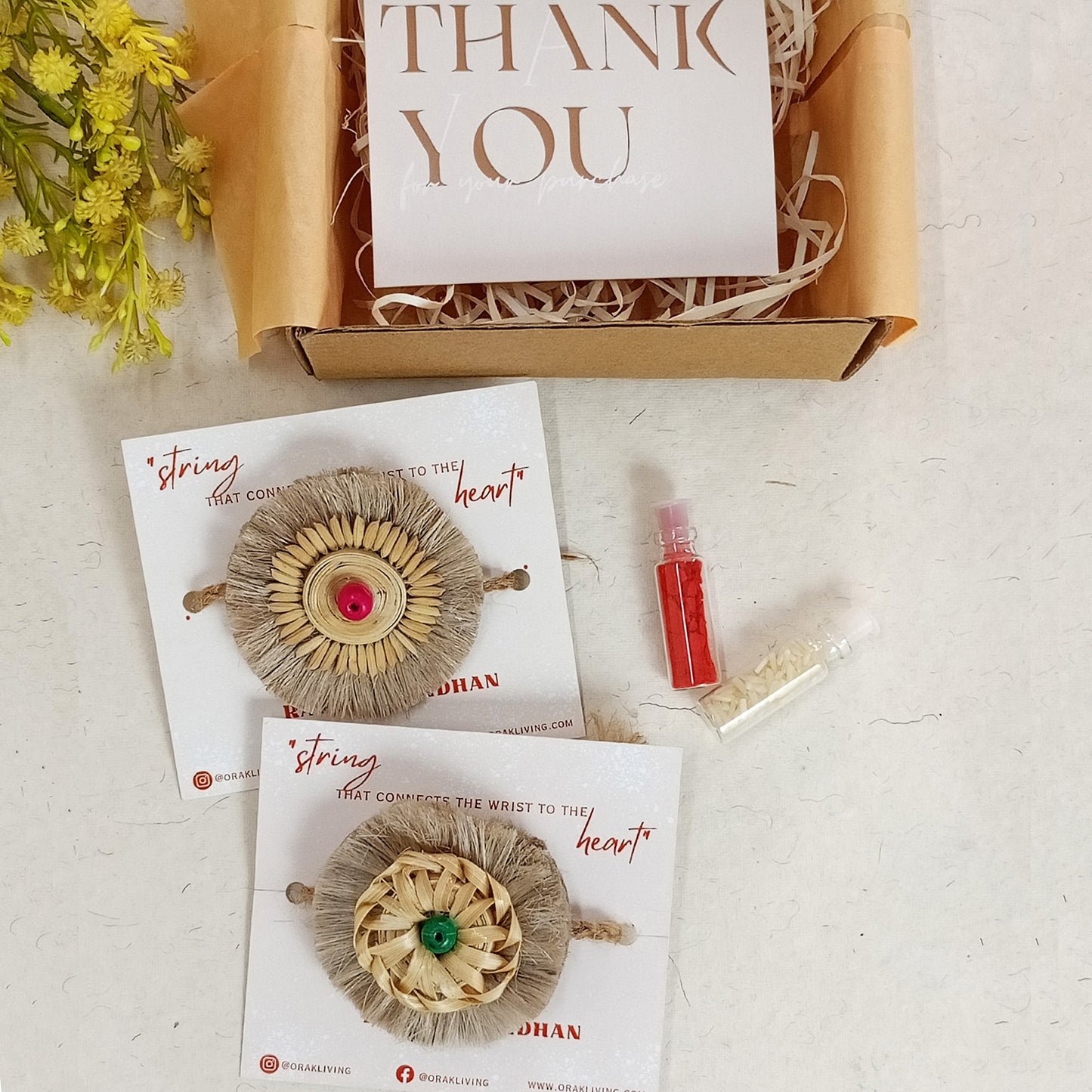 TWISTED & PADDY SEED - Bamboo Rakhi Combo
