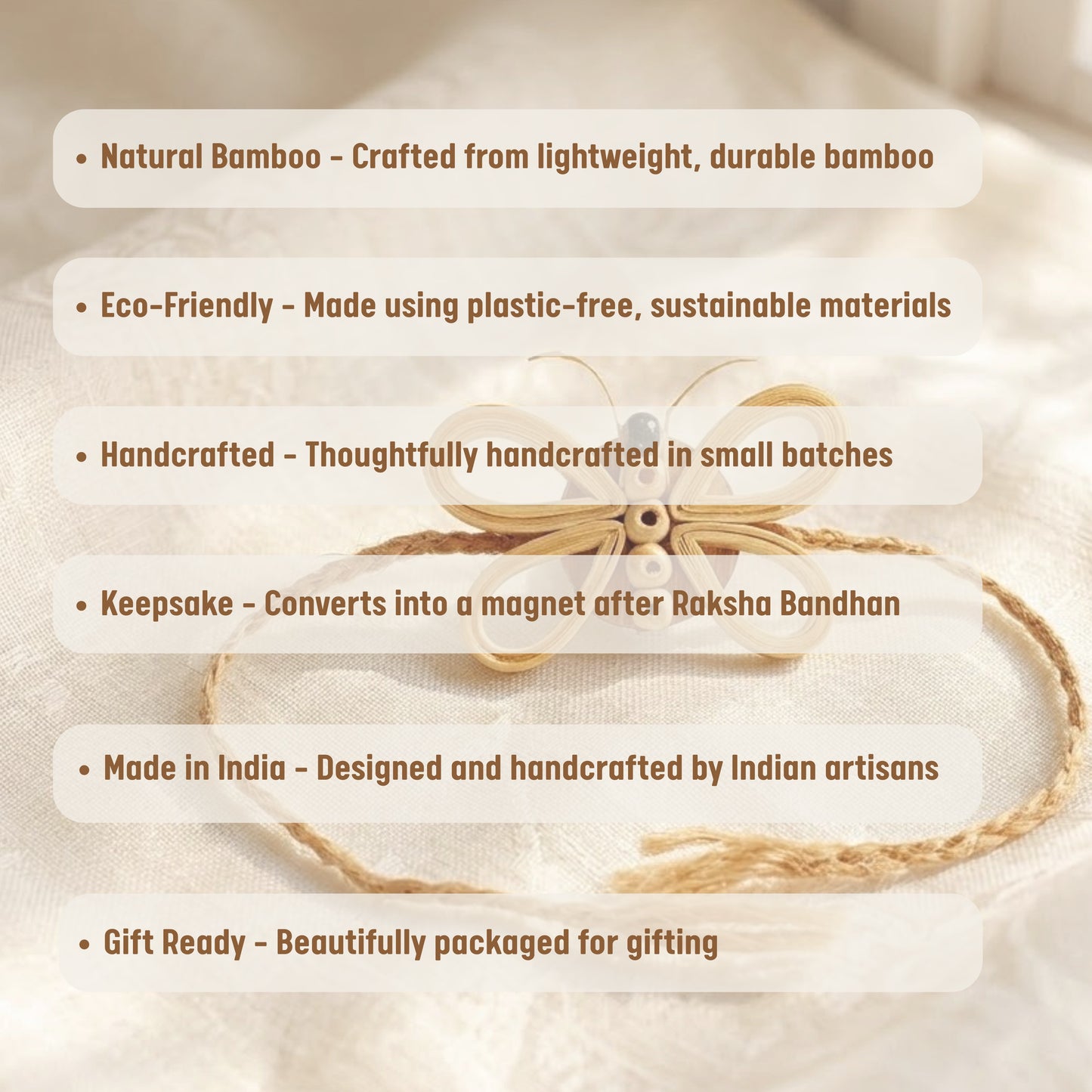 BUTTERFLY - Bamboo Rakhi