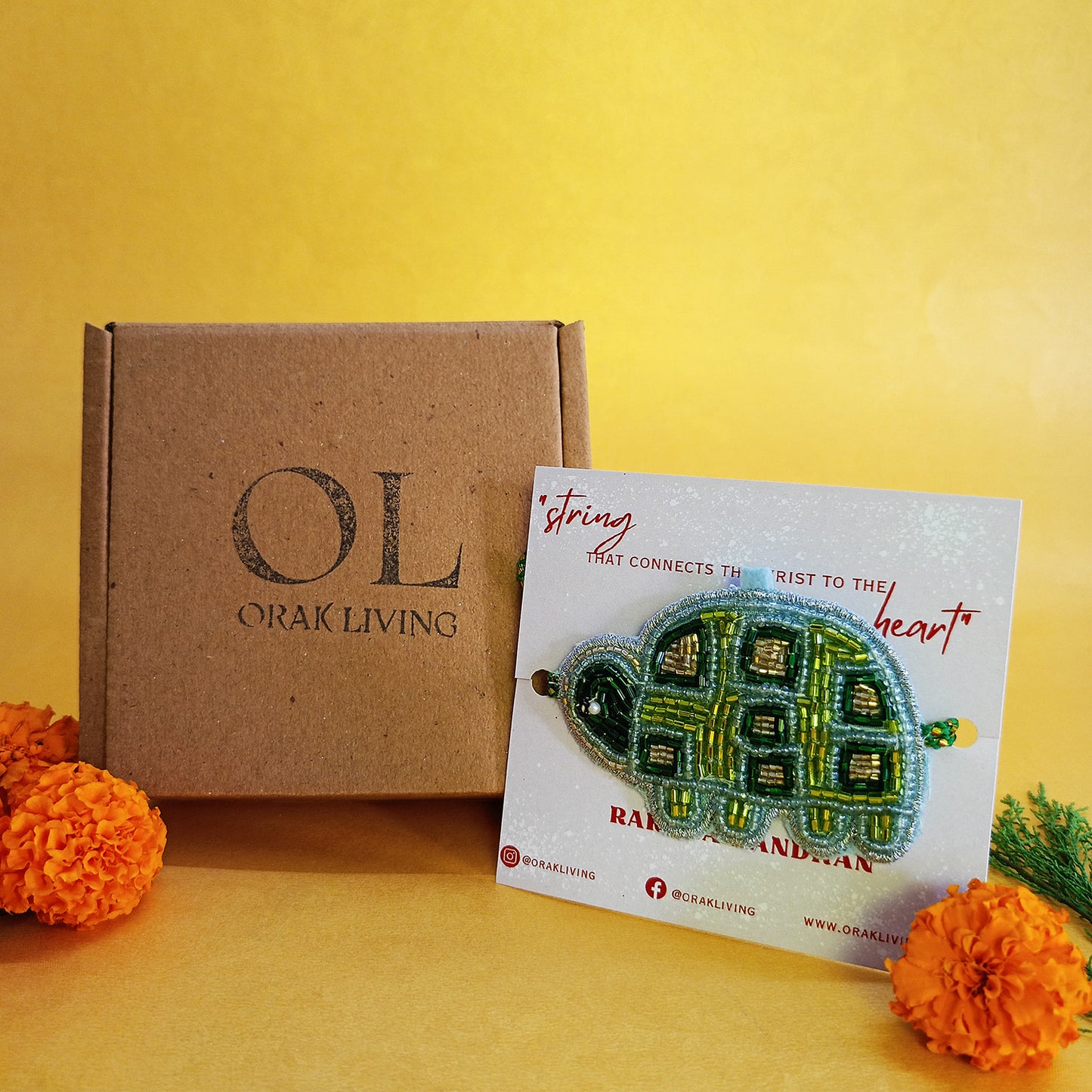 TURTLE - Beaded Rakhi
