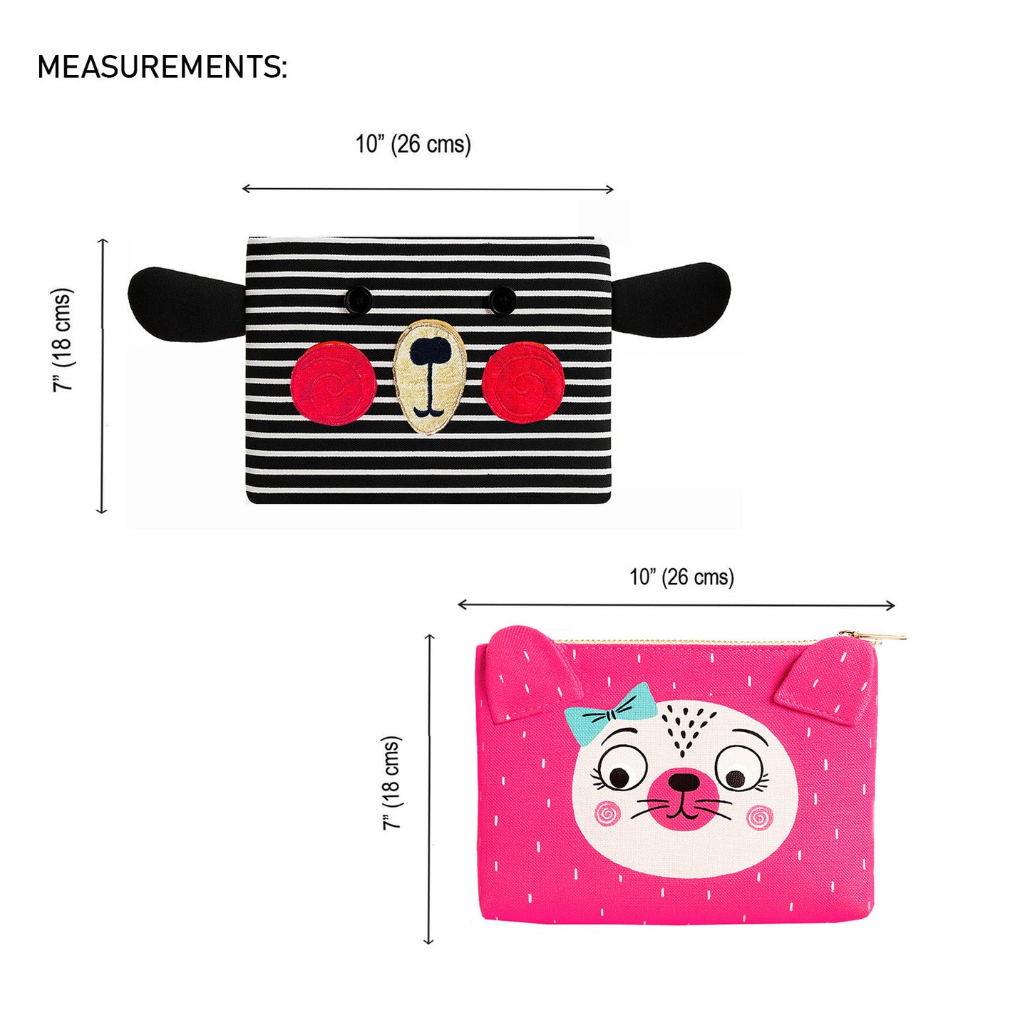 MOODY GIRAFFE & ELLA THE ELEPHANT - Pouch Combo