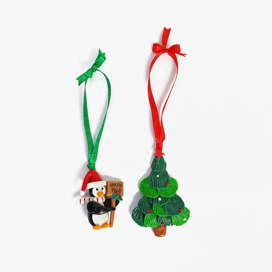 PENGUIN & CHRISTMAS TREE - Christmas Tree Ornaments