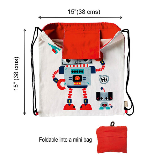 ROBO FRIEND - Kids Drawstring Bag