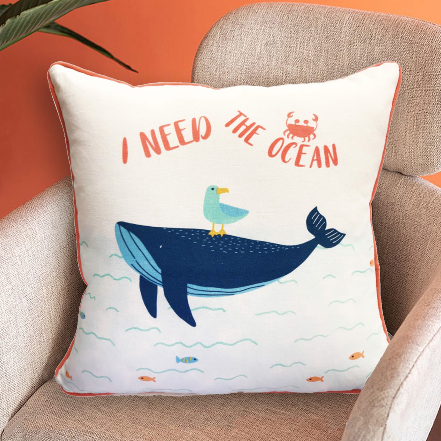 DAY DREAMER ELEPHANT & SHARK - Cushion Cover Combo