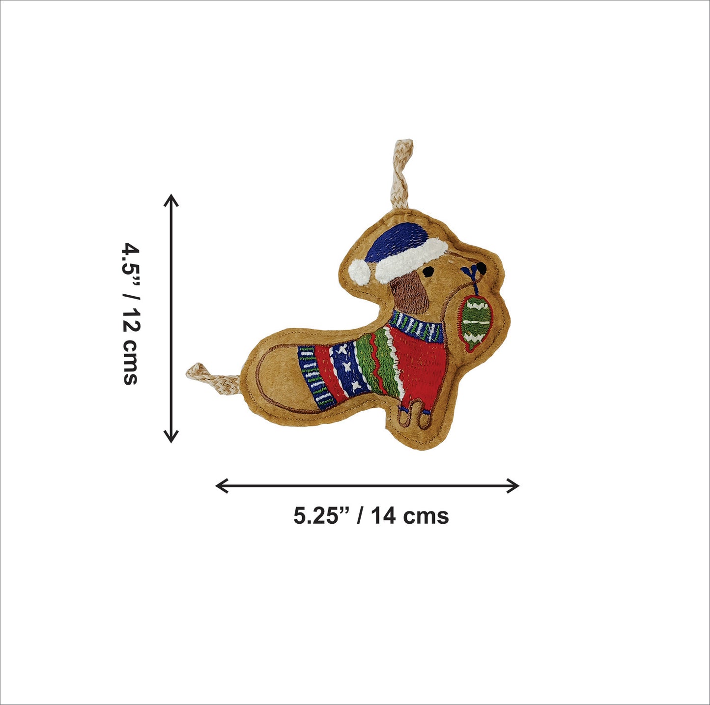 TINSEL DOG - Christmas Tree Ornament