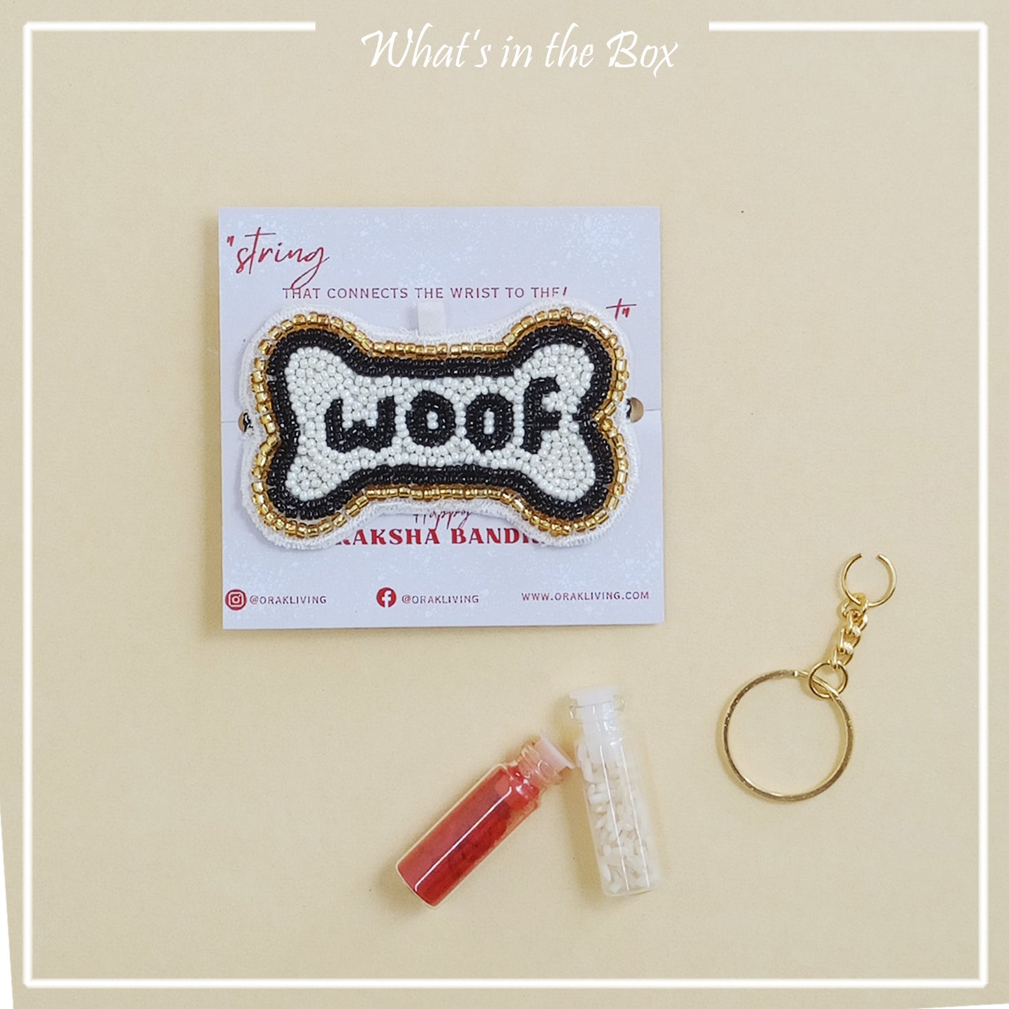 WOOF- Beaded Pet Rakhi
