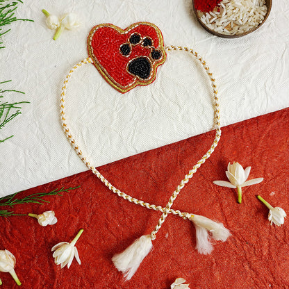HEARTS & PAWS - Beaded Pet Rakhi