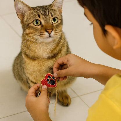 HEARTS & PAWS - Beaded Pet Rakhi