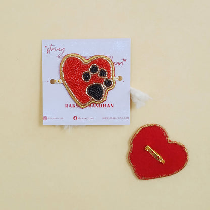 HEARTS & PAWS - Beaded Pet Rakhi