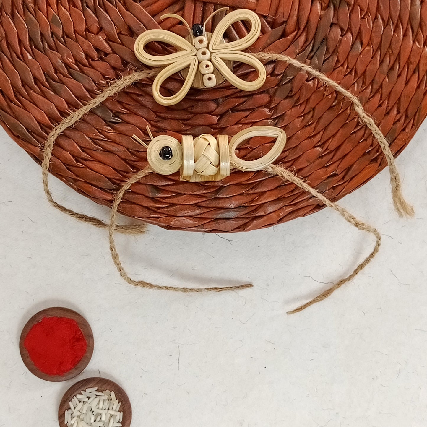 BUTTERFLY & ANT - Bamboo Rakhi Combo