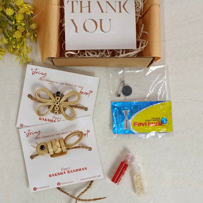 BUTTERFLY & ANT - Bamboo Rakhi Combo