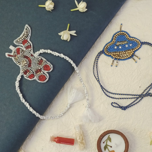 ASTRONAUT & SPACESHIP - Rakhi Combo