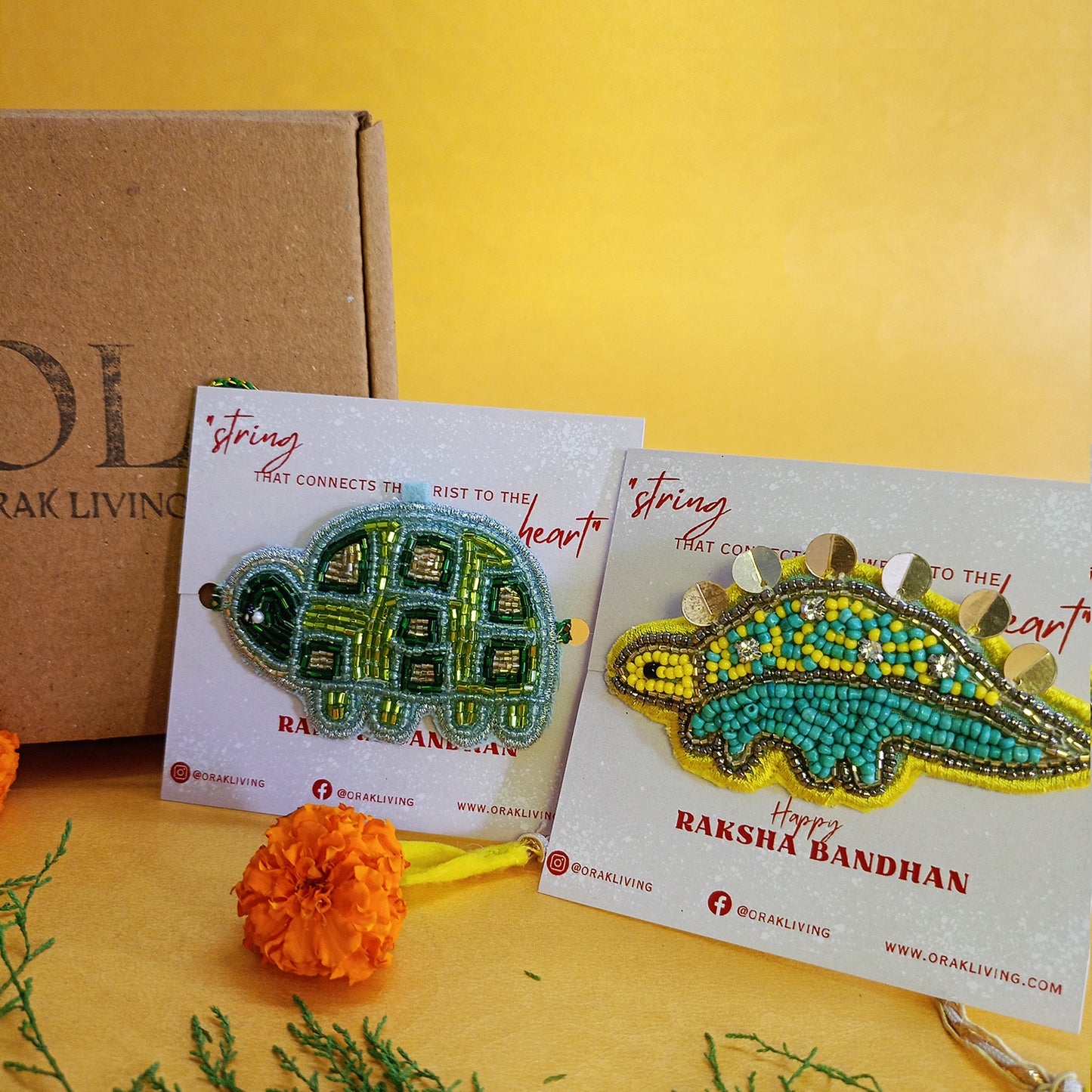 DINOSAUR & TURTLE - Rakhi Combo