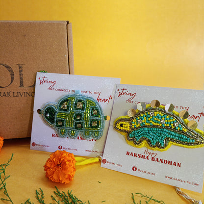 DINOSAUR & TURTLE - Rakhi Combo