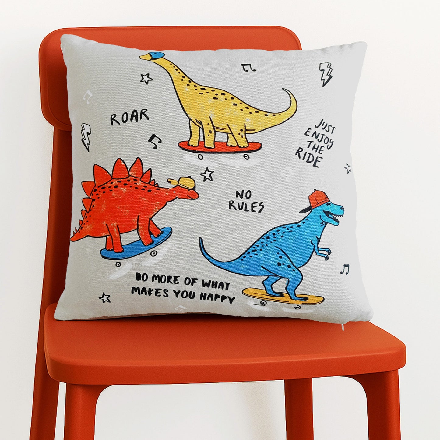 DINO ROCK N ROLL & HIP HIP HOORAY- Cushion Cover Combo