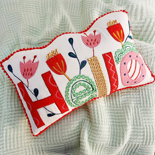 HELLO - Shape Pillow