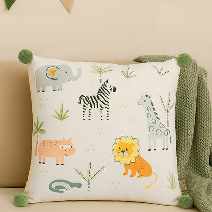KNOTTY ZEBRA & JUNGLE SAFARI - Safari Cushion Cover Combo