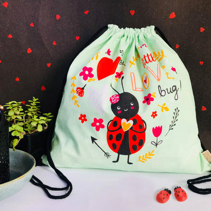 LOVE BUG - Kids Drawstring Bag