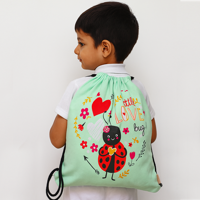 LOVE BUG - Kids Drawstring Bag