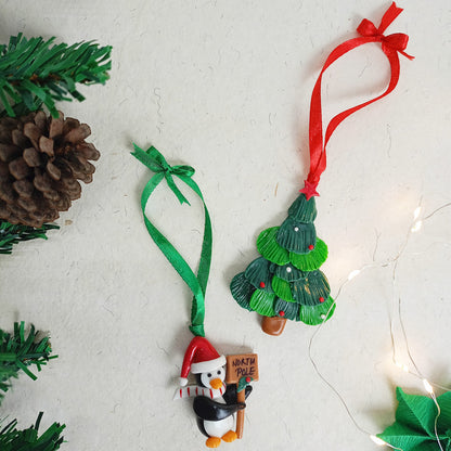 PENGUIN & CHRISTMAS TREE - Christmas Tree Ornaments