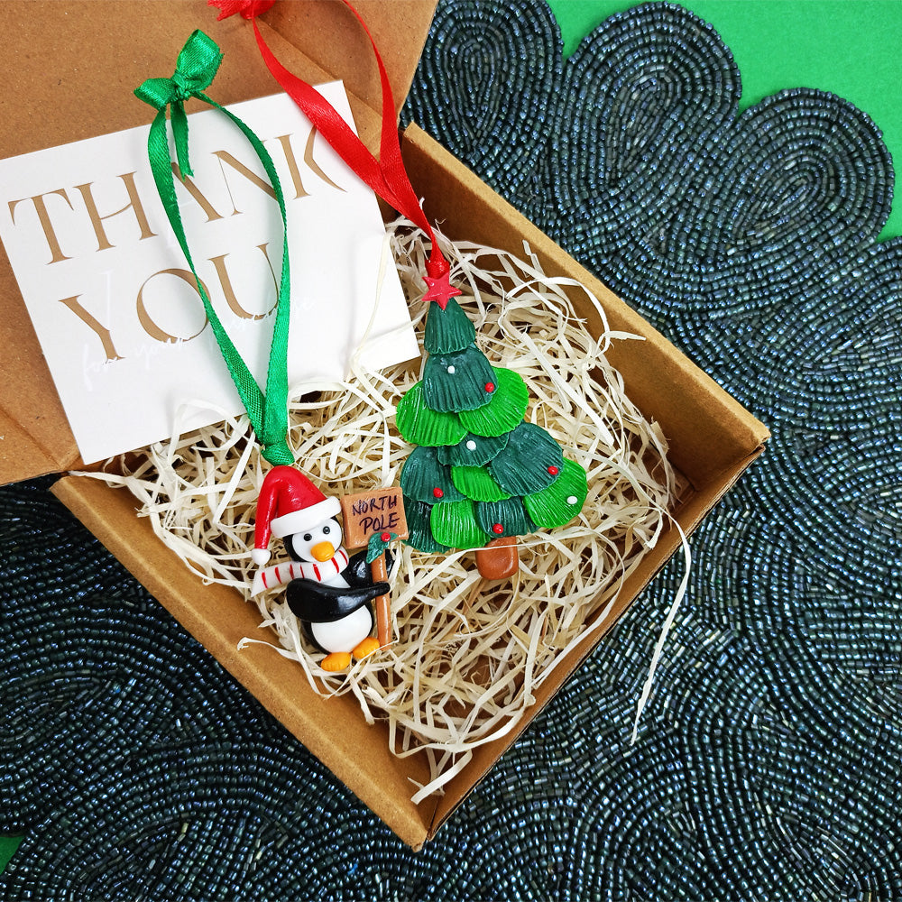 PENGUIN & CHRISTMAS TREE - Christmas Tree Ornaments