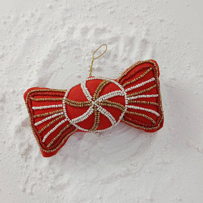 PEPPERMINT CANDY - Beaded Christmas Tree Ornament