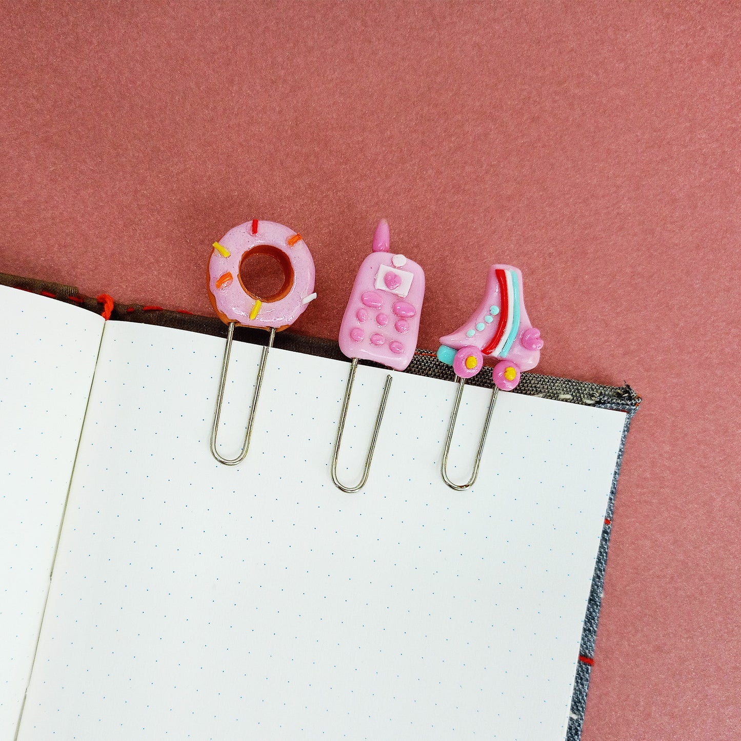 PINK CRUSH - Clip Bookmarks Set