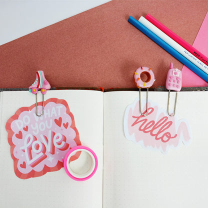 PINK CRUSH - Clip Bookmarks Set
