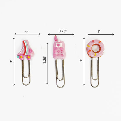 PINK CRUSH - Clip Bookmarks Set