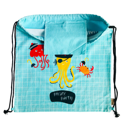 PIRATE PARTY - Kids Drawstring Bag