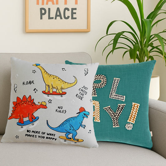 PLAYTIME & DINO ROCK N ROLL - Cushion Cover Combo