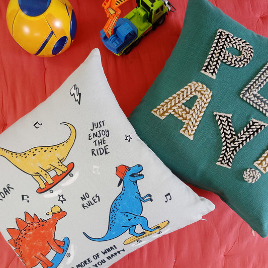 PLAYTIME & DINO ROCK N ROLL - Cushion Cover Combo