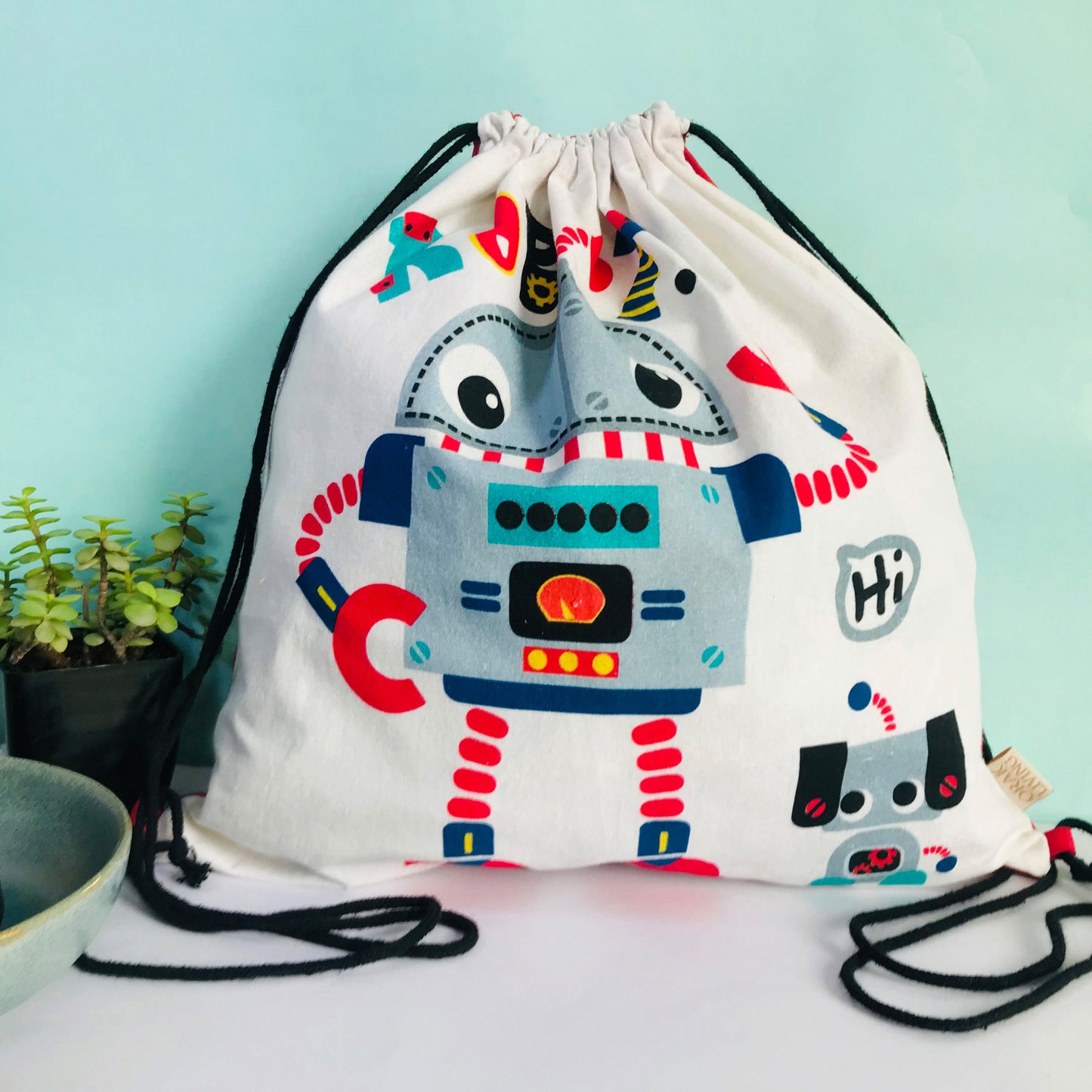 ROBO FRIEND - Kids Drawstring Bag