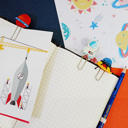 SPACE JOURNEY - Clip Bookmarks Set