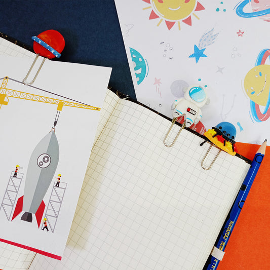 SPACE JOURNEY - Clip Bookmarks Set