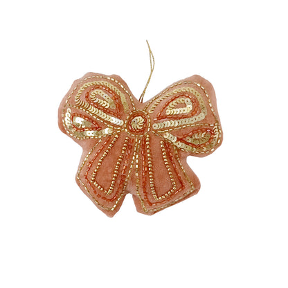 SPARKLE DELIGHT BOW - Beaded Christmas Tree Ornament