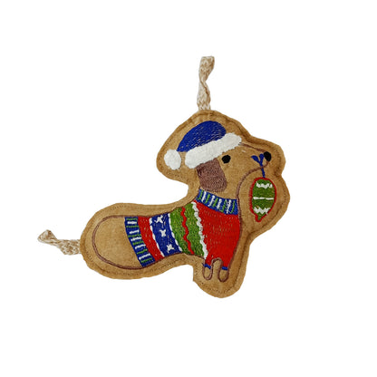 TINSEL DOG - Christmas Tree Ornament