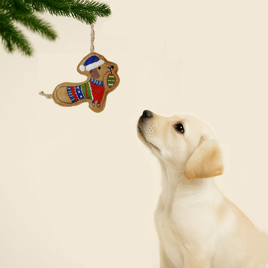 TINSEL DOG & JINGLE CAT - Christmas Tree Ornaments Set