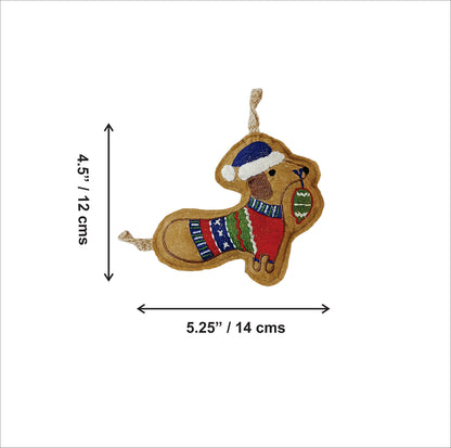 TINSEL DOG - Christmas Tree Ornament